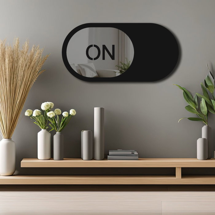 Wallity Ozgl510 Espejo Decorativo Ahumado 60 x 30 cm con Bandas de Doble Cara Elegante y Moderno
